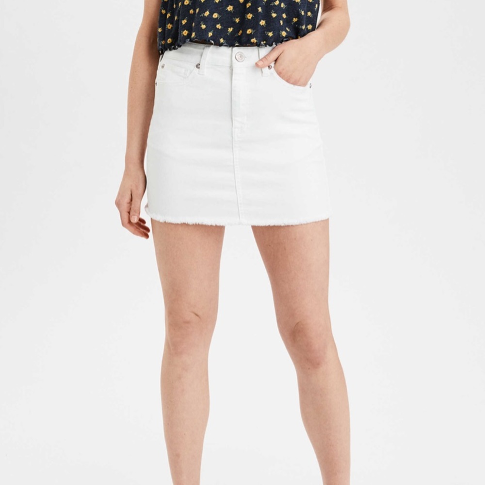 American Eagle High Wasted Denim Mini Skirt